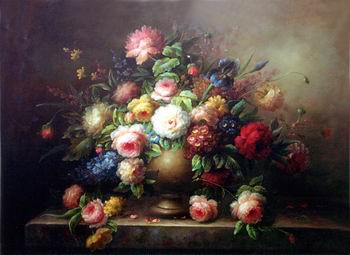 Floral, beautiful classical still life of flowers.067